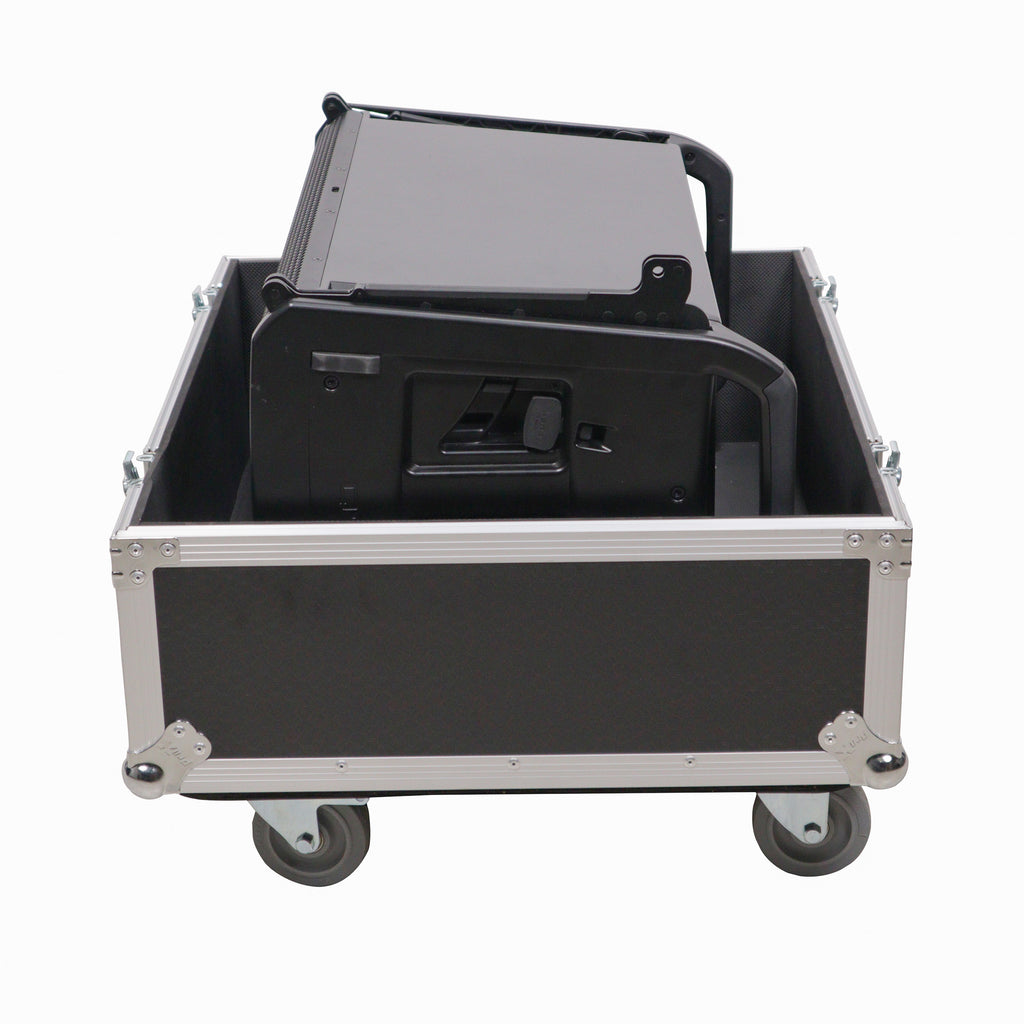 Universal ATA Speaker Flight Case for 2xQSC KLA12 LA112 FBT HORIZON VHA 112SA, Mackie DRM12A and similar sizes 30x26x22 in