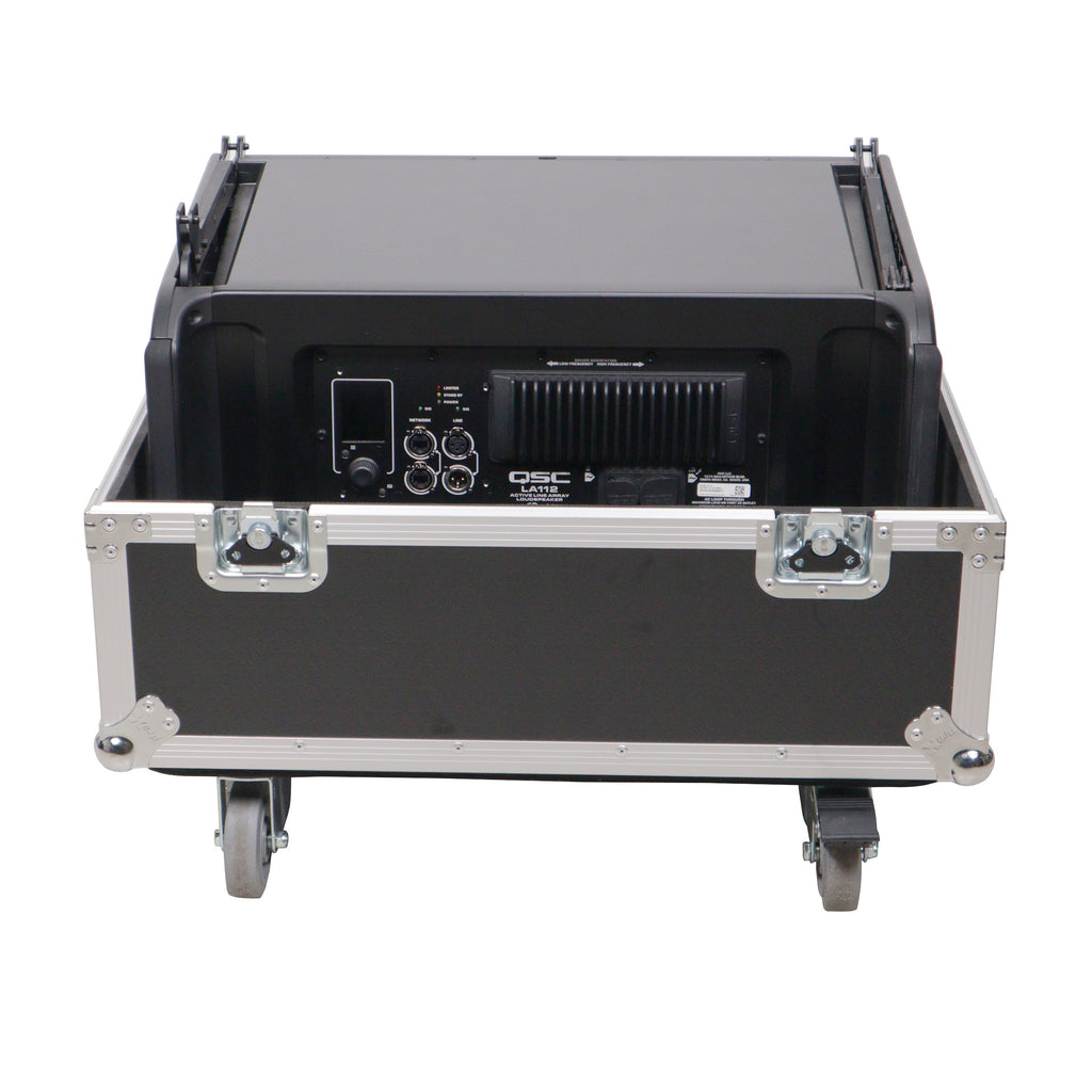 Universal ATA Speaker Flight Case for 2xQSC KLA12 LA112 FBT HORIZON VHA 112SA, Mackie DRM12A and similar sizes 30x26x22 in