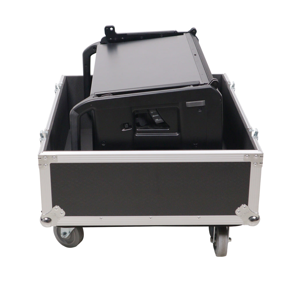 Universal ATA Speaker Flight Case for 2xQSC KLA12 LA112 FBT HORIZON VHA 112SA, Mackie DRM12A and similar sizes 30x26x22 in