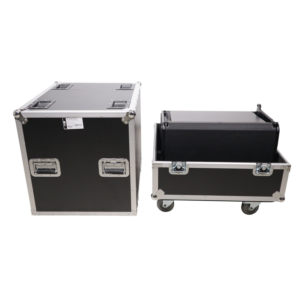 Universal ATA Speaker Flight Case for 2xQSC KLA12 LA112 FBT HORIZON VHA 112SA, Mackie DRM12A and similar sizes 30x26x22 in