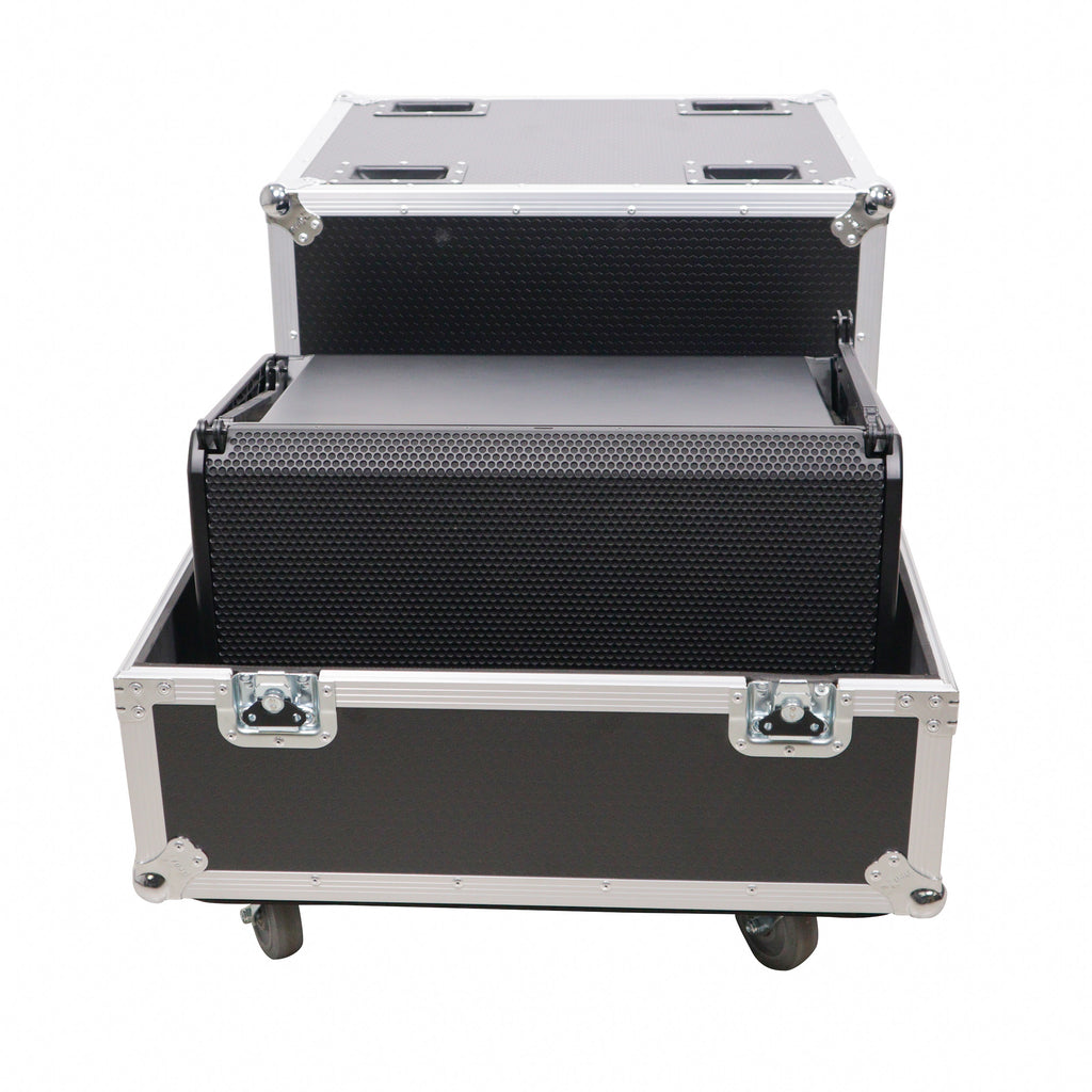 Universal ATA Speaker Flight Case for 2xQSC KLA12 LA112 FBT HORIZON VHA 112SA, Mackie DRM12A and similar sizes 30x26x22 in
