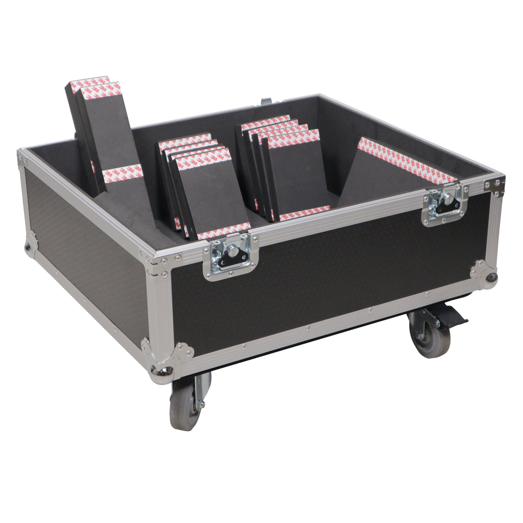 Universal ATA Speaker Flight Case for 2xQSC KLA12 LA112 FBT HORIZON VHA 112SA, Mackie DRM12A and similar sizes 30x26x22 in