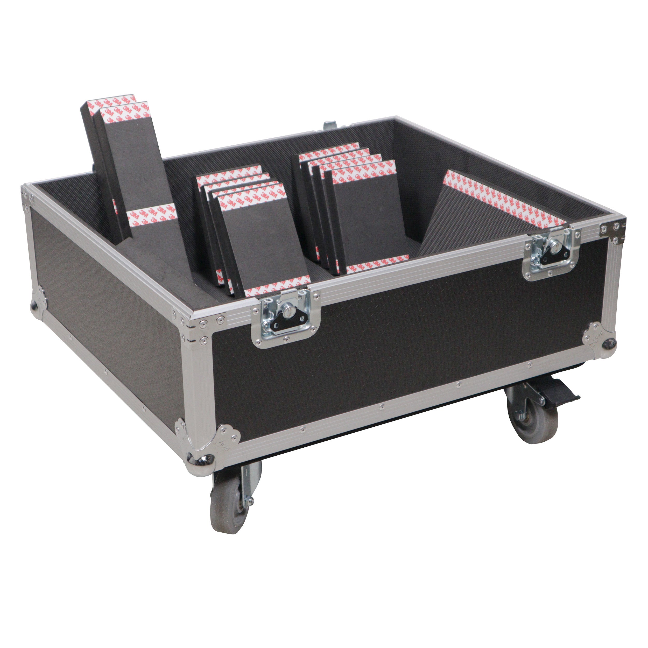 Universal ATA Speaker Flight Case for 2xQSC KLA12 LA112 FBT HORIZON VHA 112SA, Mackie DRM12A and similar sizes 30x26x22 in
