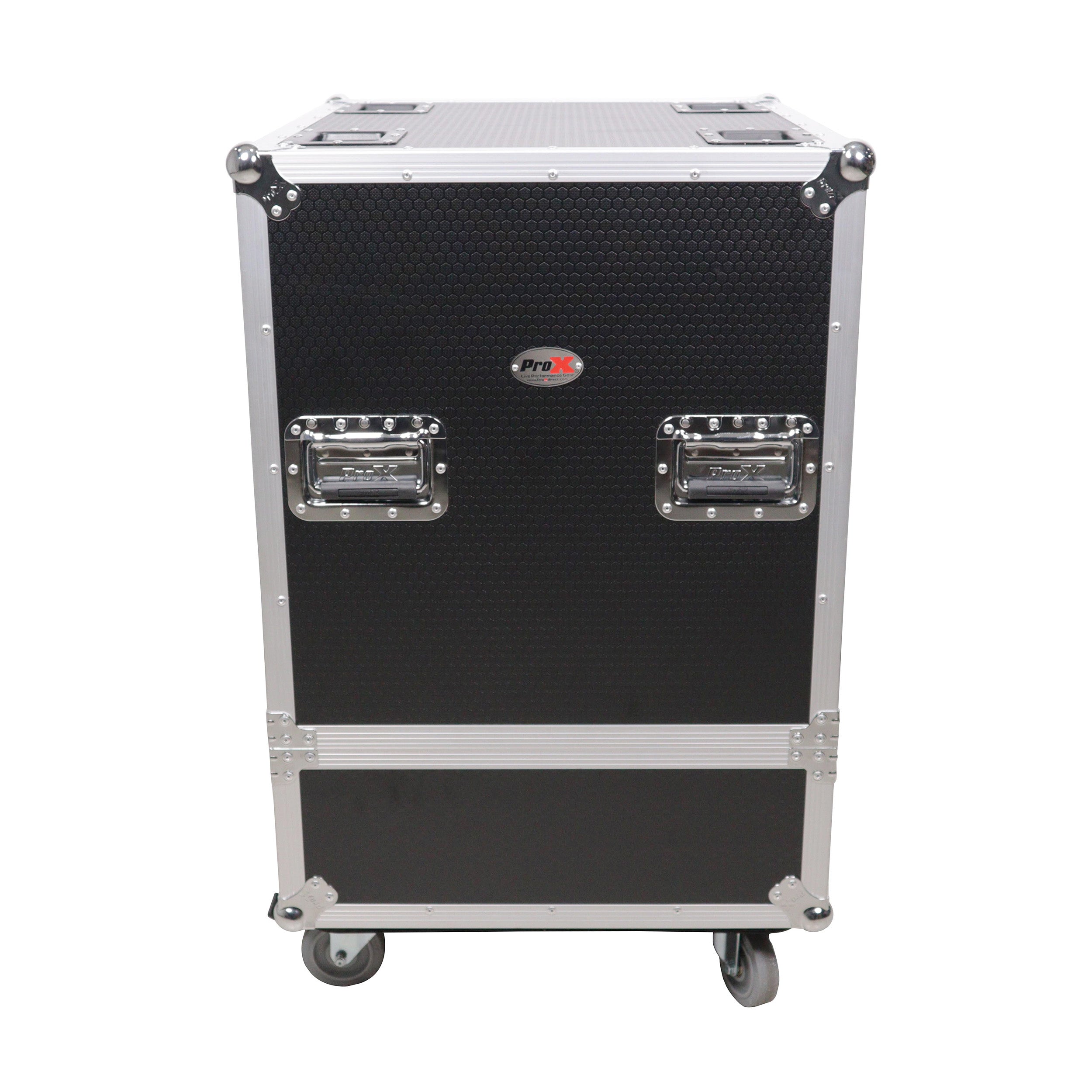 Universal ATA Speaker Flight Case for 2xQSC KLA12 LA112 FBT HORIZON VHA 112SA, Mackie DRM12A and similar sizes 30x26x22 in