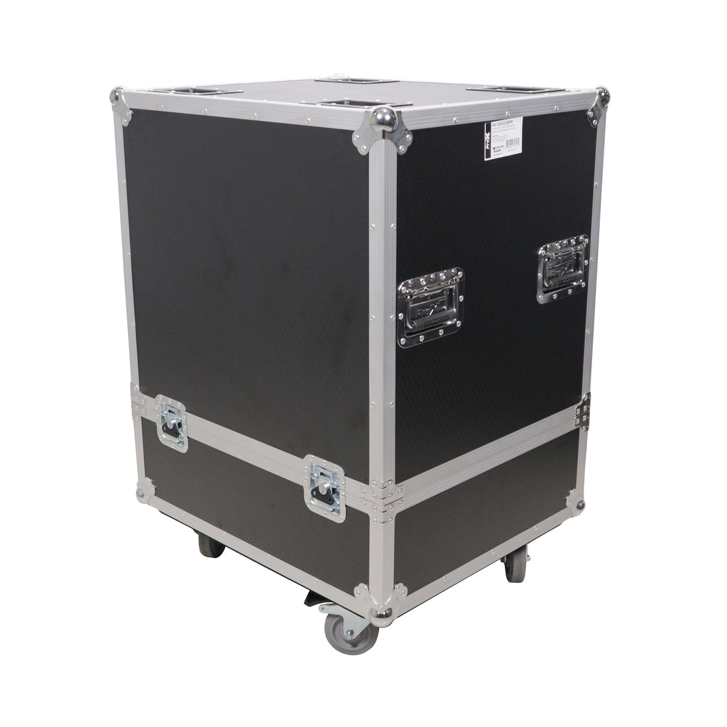 Universal ATA Speaker Flight Case for 2xQSC KLA12 LA112 FBT HORIZON VHA 112SA, Mackie DRM12A and similar sizes 30x26x22 in