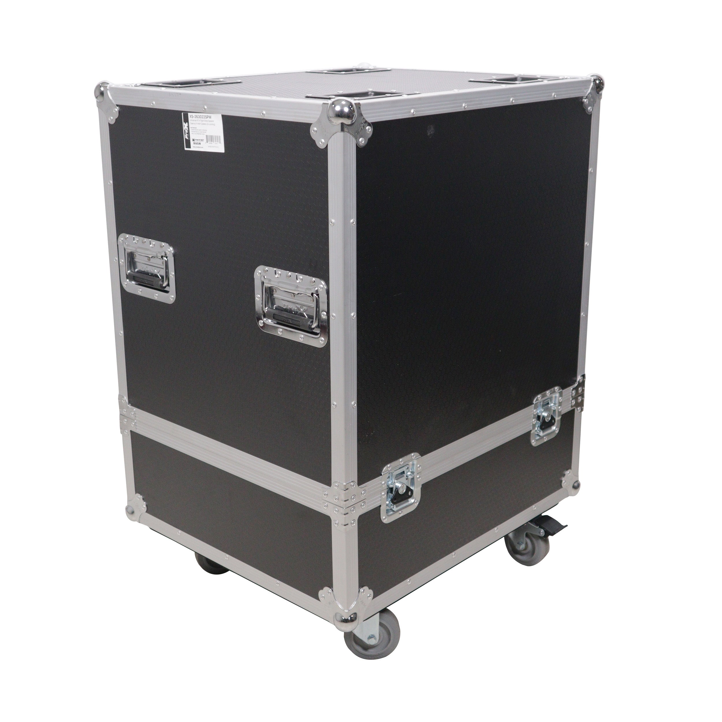 Universal ATA Speaker Flight Case for 2xQSC KLA12 LA112 FBT HORIZON VHA 112SA, Mackie DRM12A and similar sizes 30x26x22 in