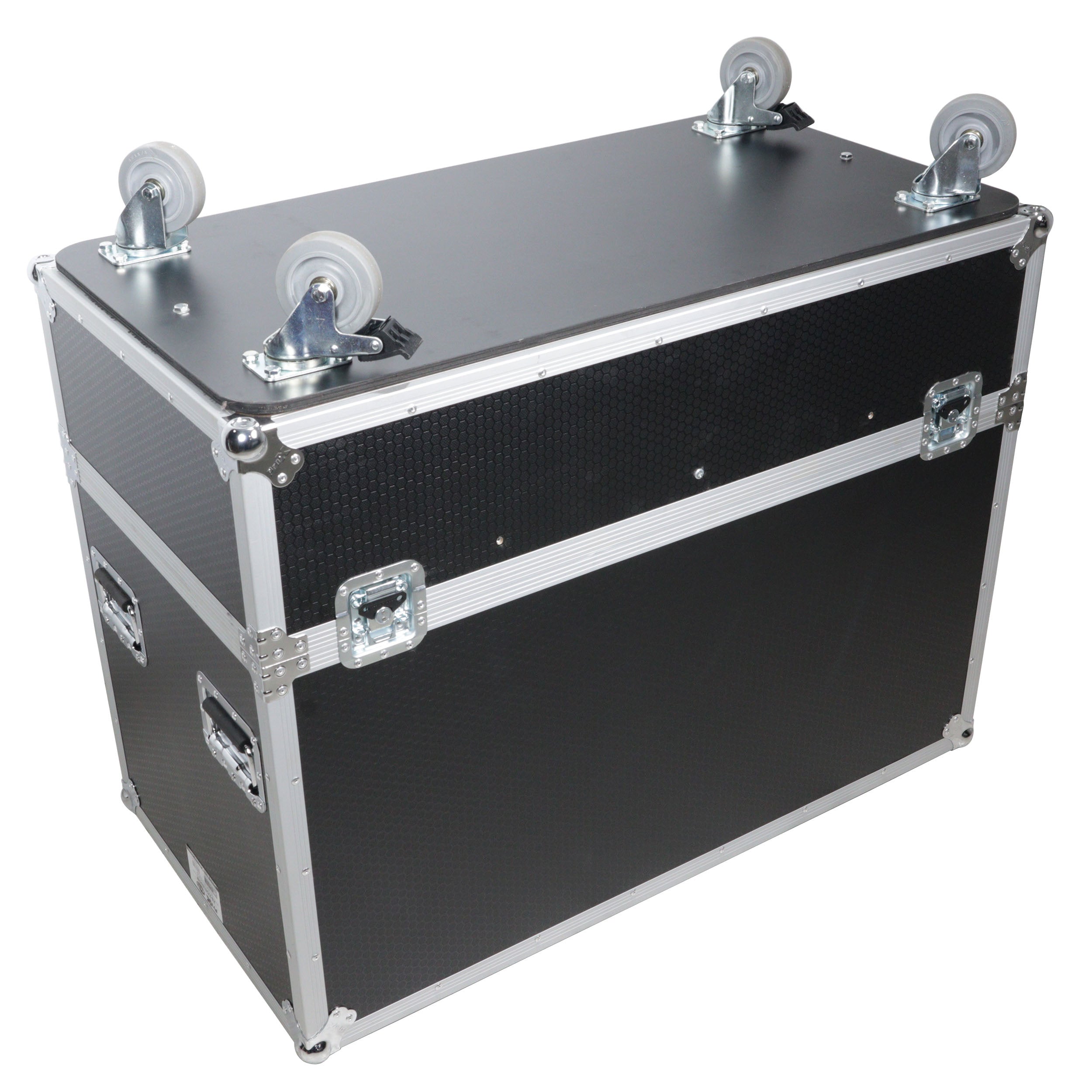 Universal Dual Speaker Flight Case Fits (2) QSC KLA12 LA112 EV ETX12P - 25x17x15 in.