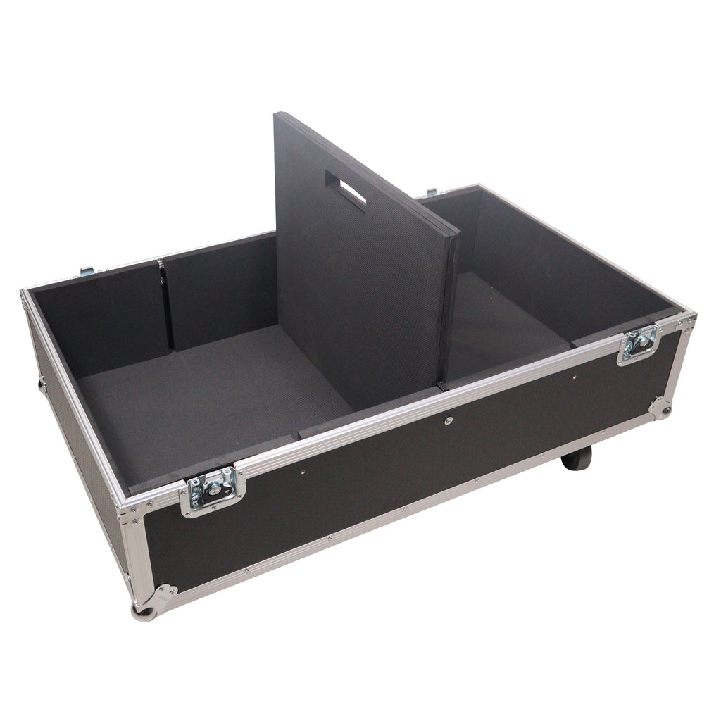 Universal Dual Speaker Flight Case Fits (2) QSC KLA12 LA112 EV ETX12P - 25x17x15 in.