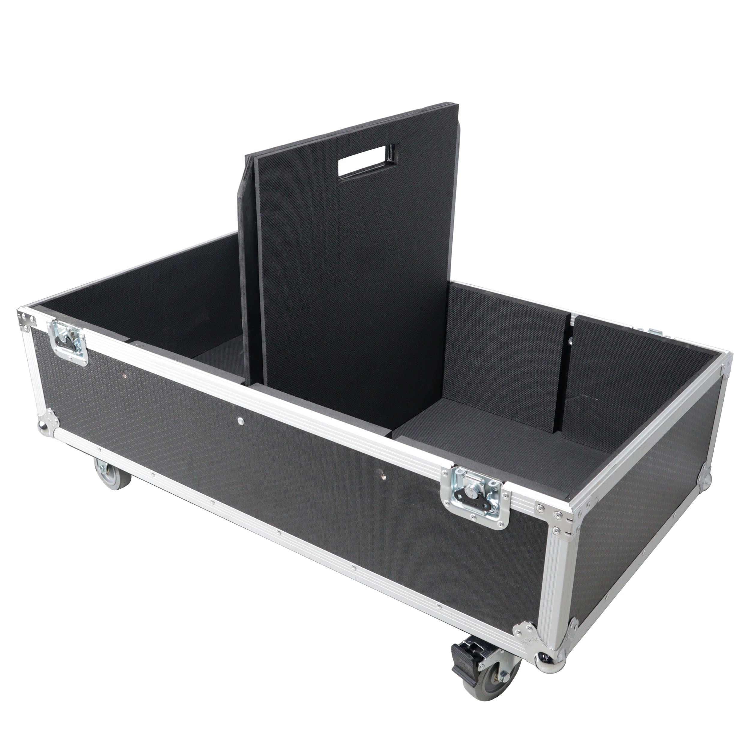 Universal Dual Speaker Flight Case Fits (2) QSC KLA12 LA112 EV ETX12P - 25x17x15 in.