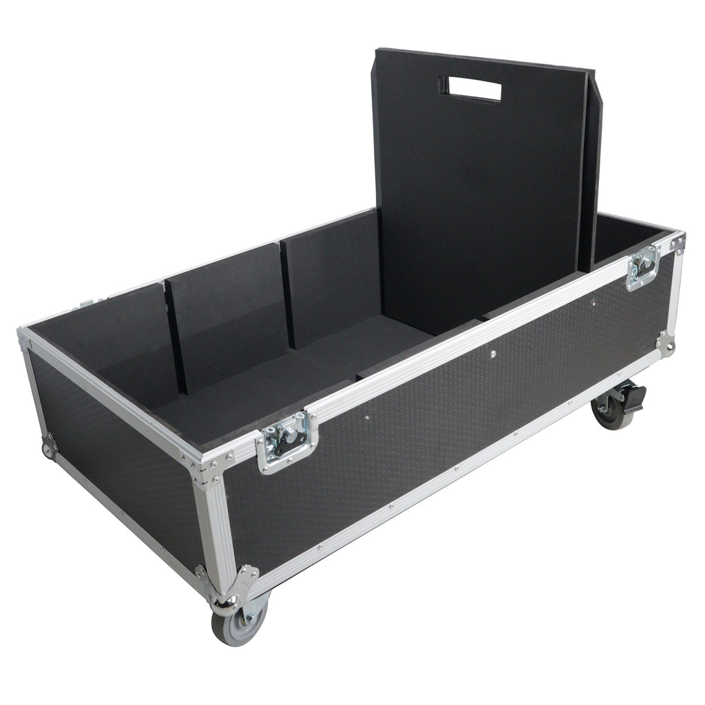 Universal Dual Speaker Flight Case Fits (2) QSC KLA12 LA112 EV ETX12P - 25x17x15 in.