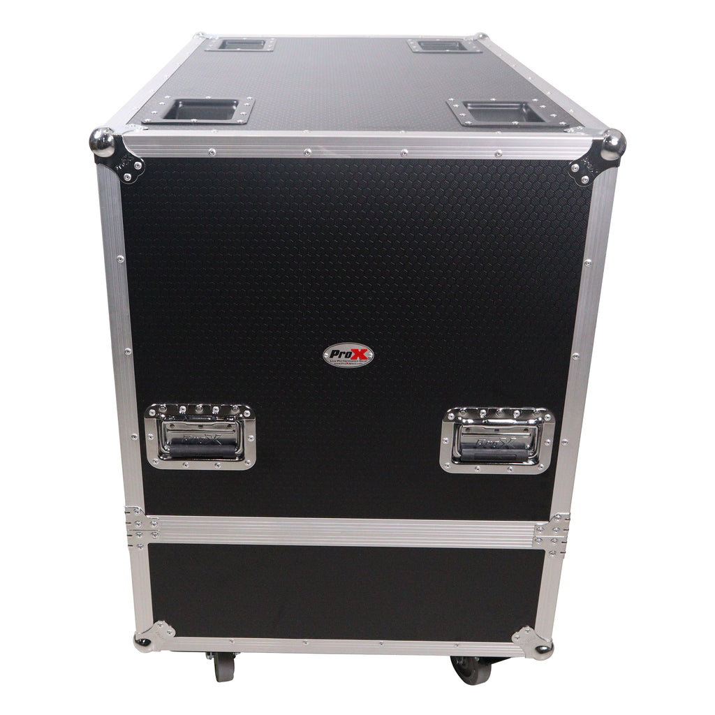 Universal Dual Speaker Flight Case Fits (2) QSC KLA12 LA112 EV ETX12P - 25x17x15 in.