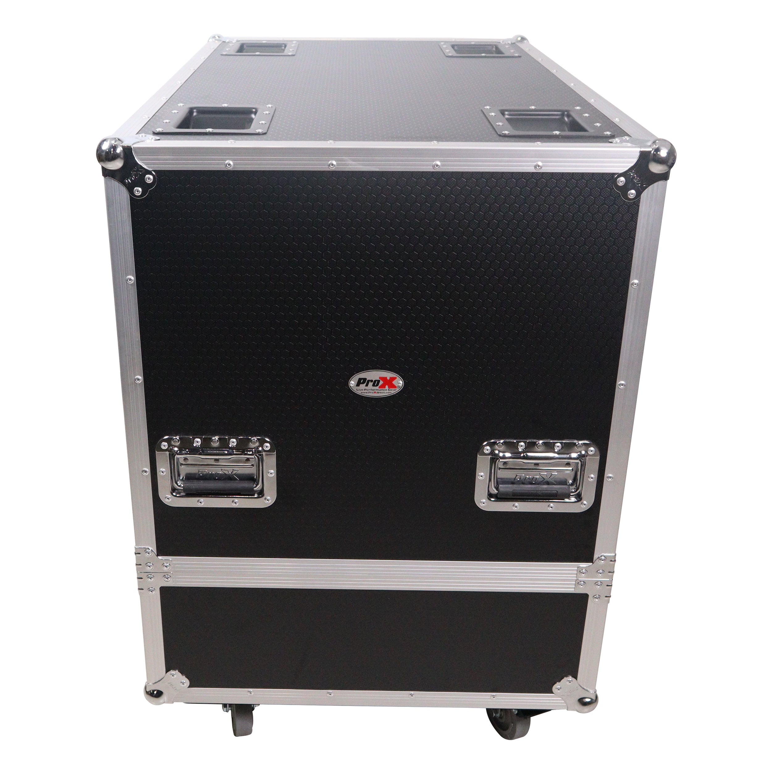 Universal Dual Speaker Flight Case Fits (2) QSC KLA12 LA112 EV ETX12P - 25x17x15 in.