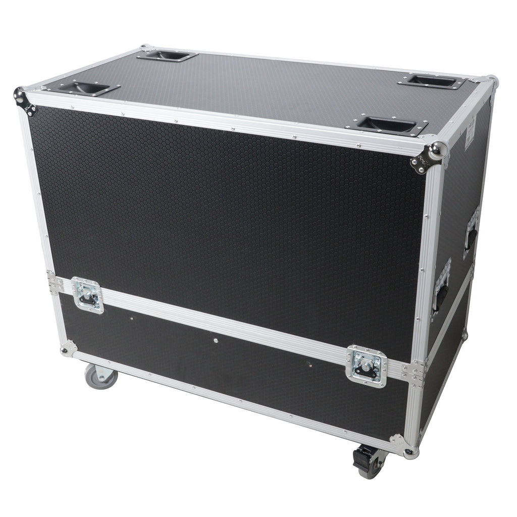 Universal Dual Speaker Flight Case Fits (2) QSC KLA12 LA112 EV ETX12P - 25x17x15 in.