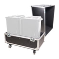 Universal Dual Speaker Flight Case Fits (2) QSC KLA12 LA112 EV ETX12P - 25x17x15 in.