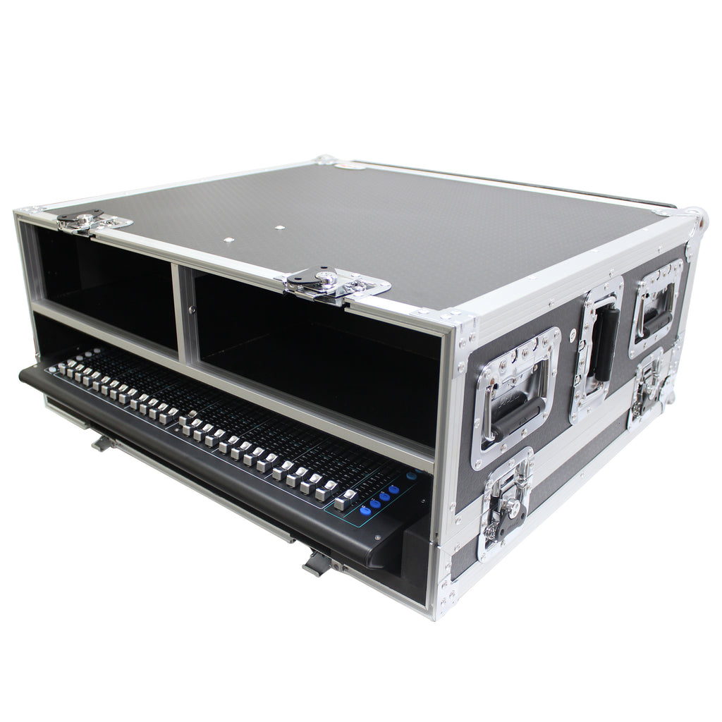 ATA Digital Audio Mixer Flight Case for Allen & Heath SQ5 Console with Doghouse compartment and Caster wheels