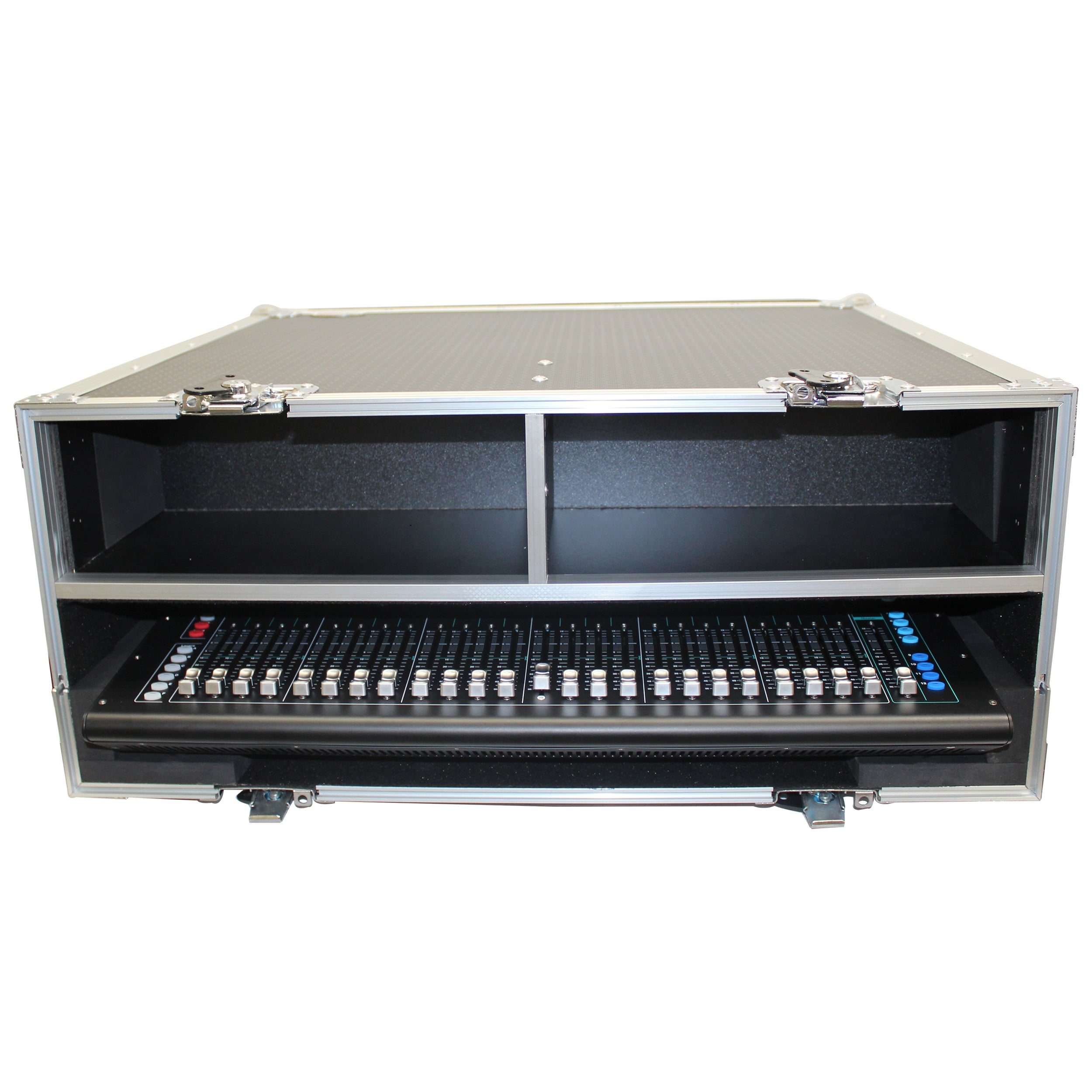 ATA Digital Audio Mixer Flight Case for Allen & Heath SQ5 Console with Doghouse compartment and Caster wheels