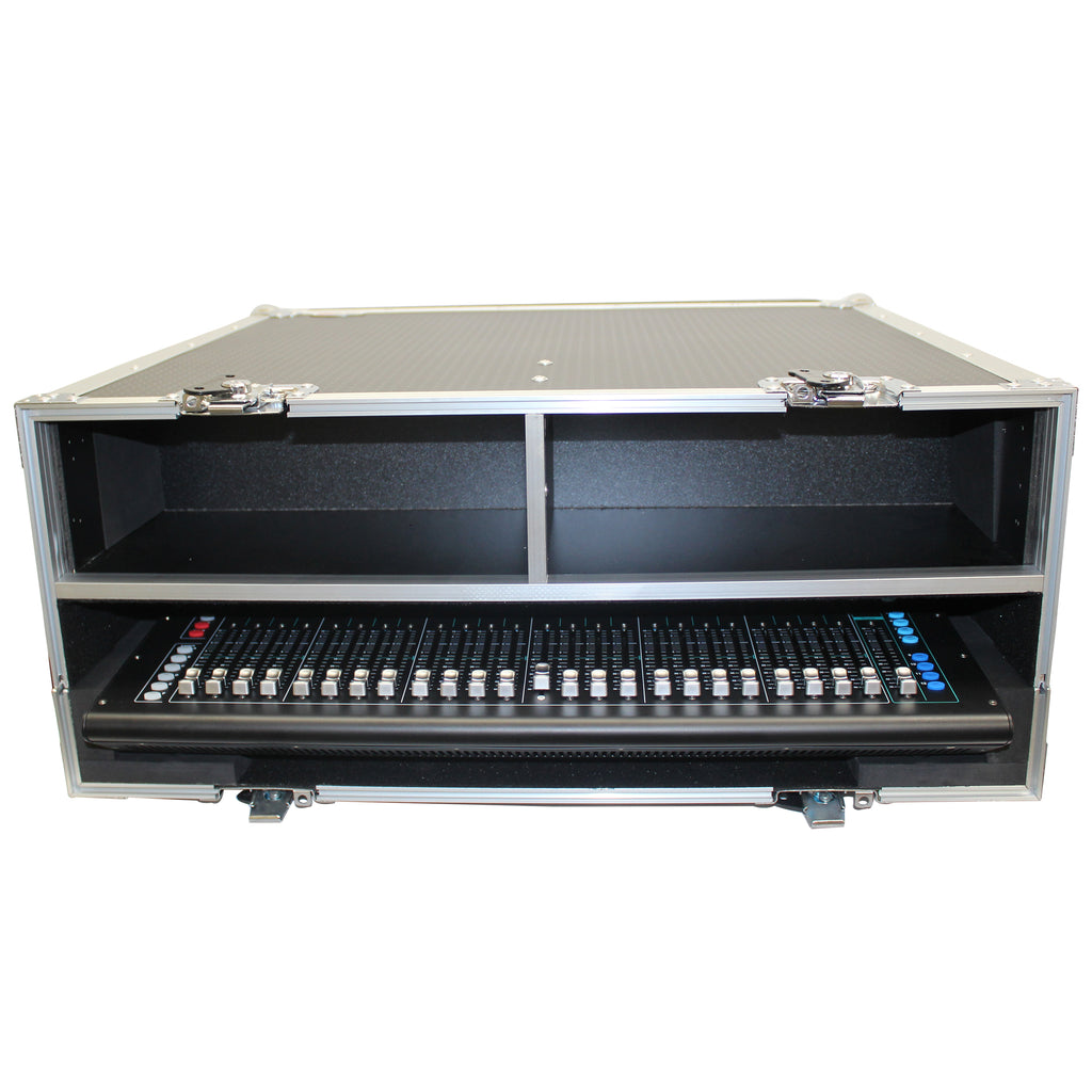 ATA Digital Audio Mixer Flight Case for Allen & Heath SQ7 Console with Doghouse compartment and Caster wheels