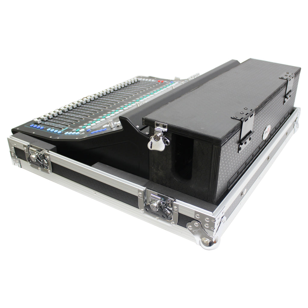 ATA Digital Audio Mixer Flight Case for Allen & Heath SQ7 Console with Doghouse compartment and Caster wheels