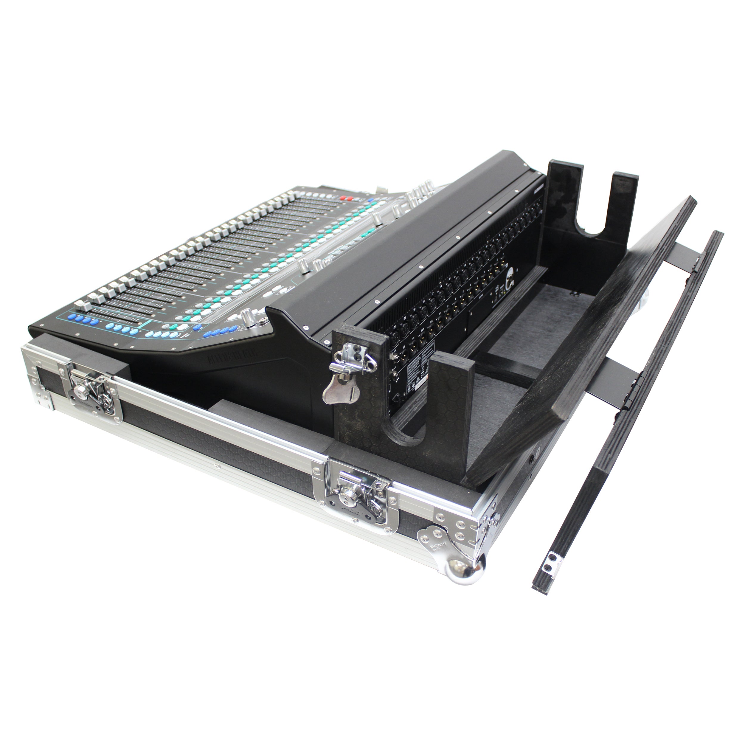 ATA Digital Audio Mixer Flight Case for Allen & Heath SQ7 Console with Doghouse compartment and Caster wheels
