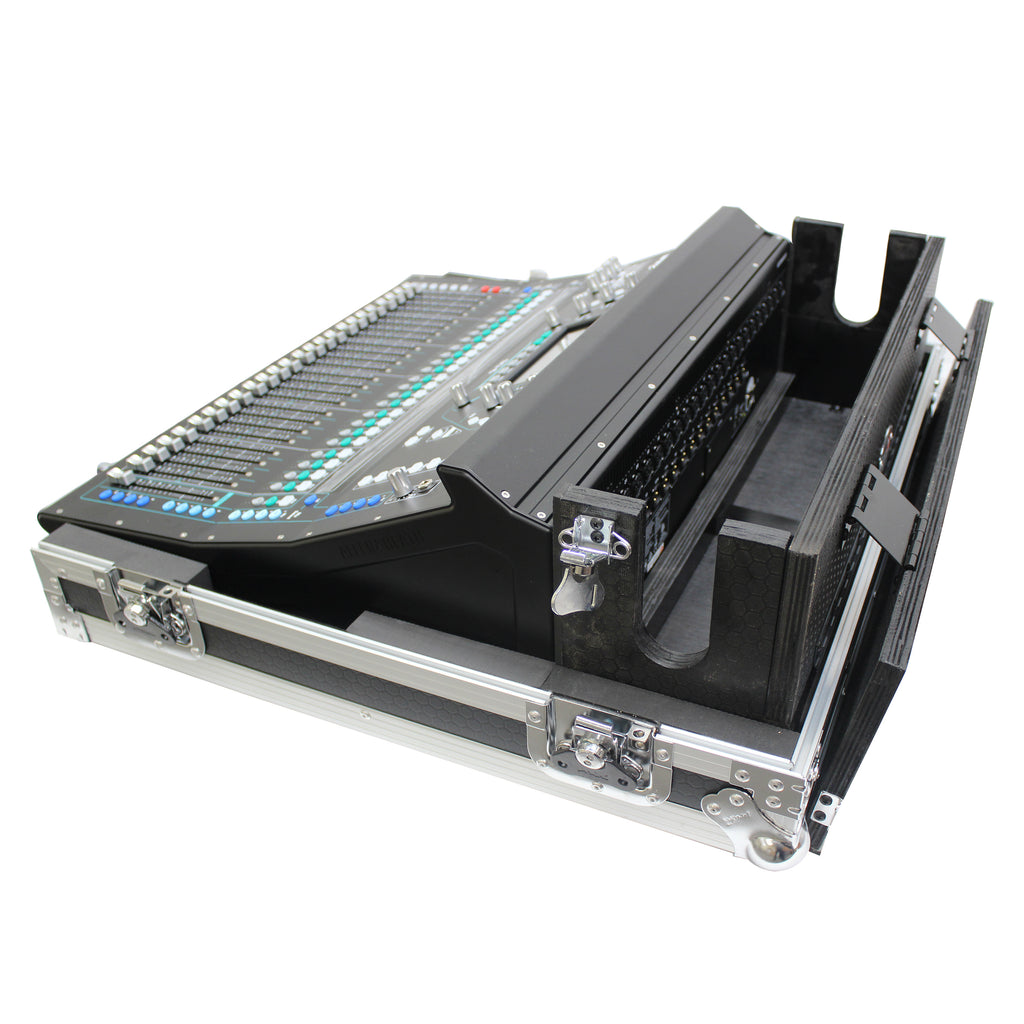 ATA Digital Audio Mixer Flight Case for Allen & Heath SQ5 Console with Doghouse compartment and Caster wheels