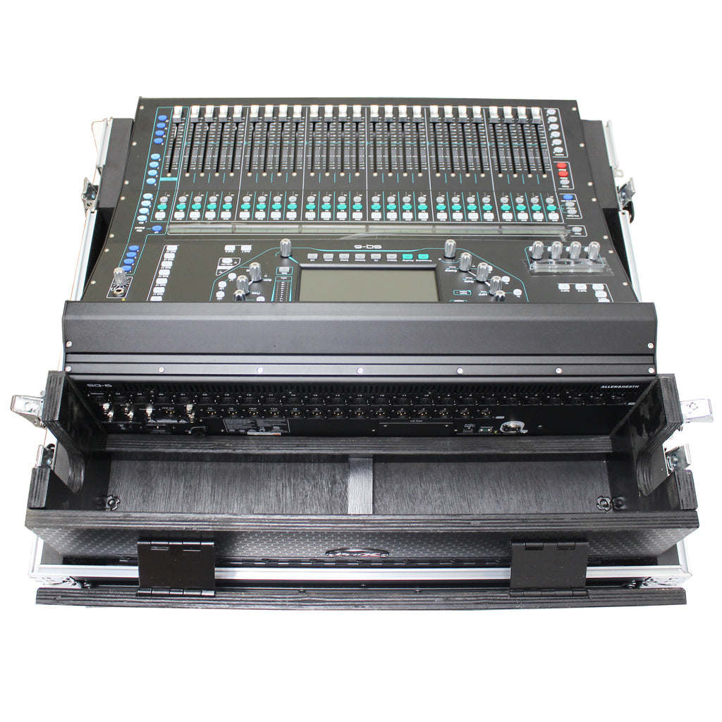 ATA Digital Audio Mixer Flight Case for Allen & Heath SQ6 Console with Doghouse compartment and Caster wheels