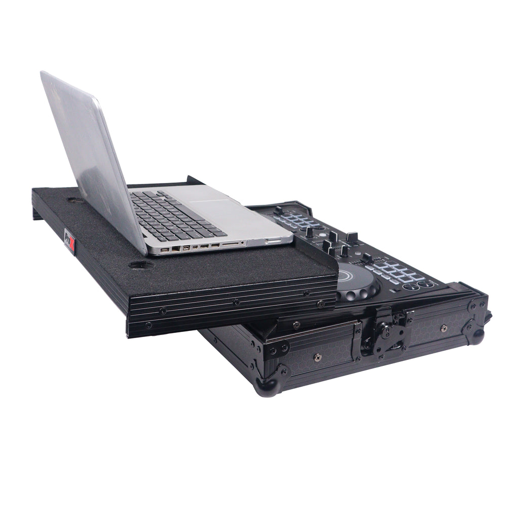 ATA Flight Road Case For Pioneer DDJ-FLX4 DDJ-SB3 DDJ-400 DJ Controller with Laptop Shelf - Black Finish