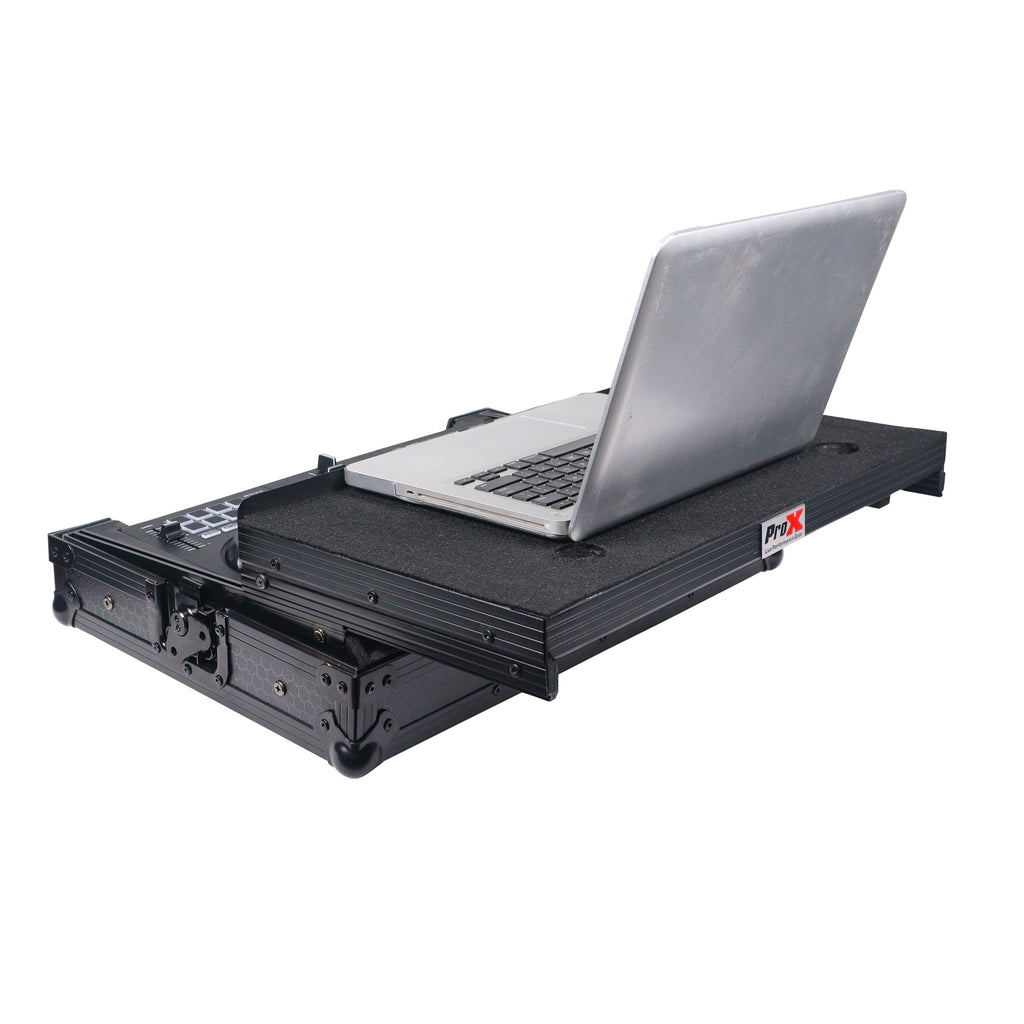 ATA Flight Road Case For Pioneer DDJ-FLX4 DDJ-SB3 DDJ-400 DJ Controller with Laptop Shelf - Black Finish