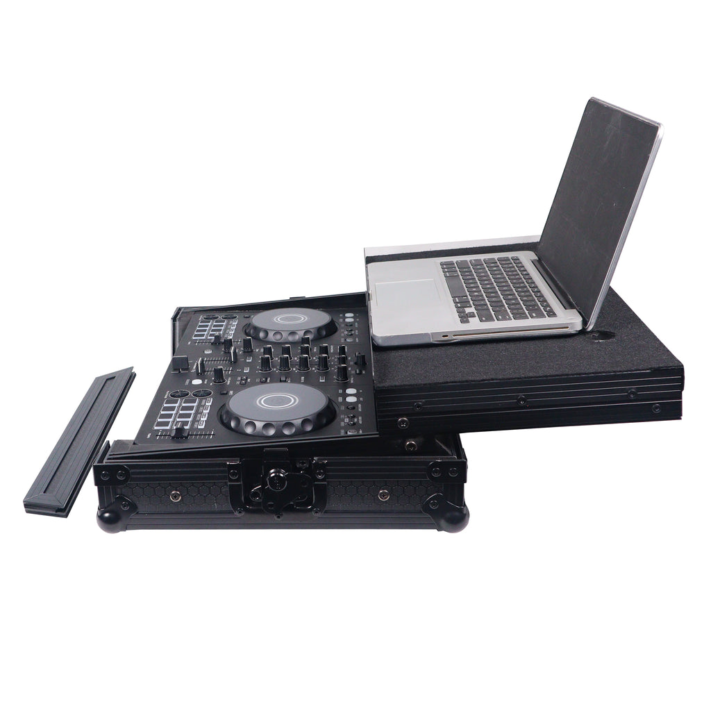 ATA Flight Road Case For Pioneer DDJ-FLX4 DDJ-SB3 DDJ-400 DJ Controller with Laptop Shelf - Black Finish