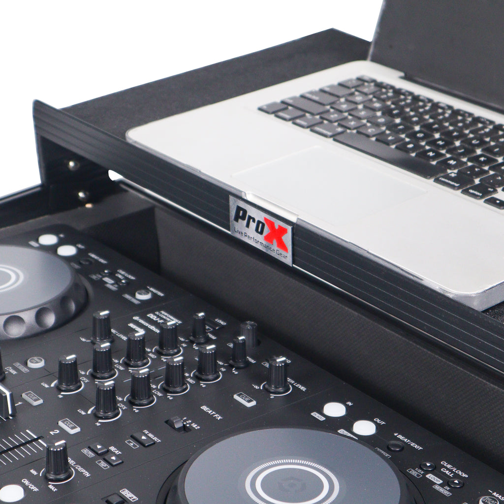 ATA Flight Road Case For Pioneer DDJ-FLX4 DDJ-SB3 DDJ-400 DJ Controller with Laptop Shelf - Black Finish