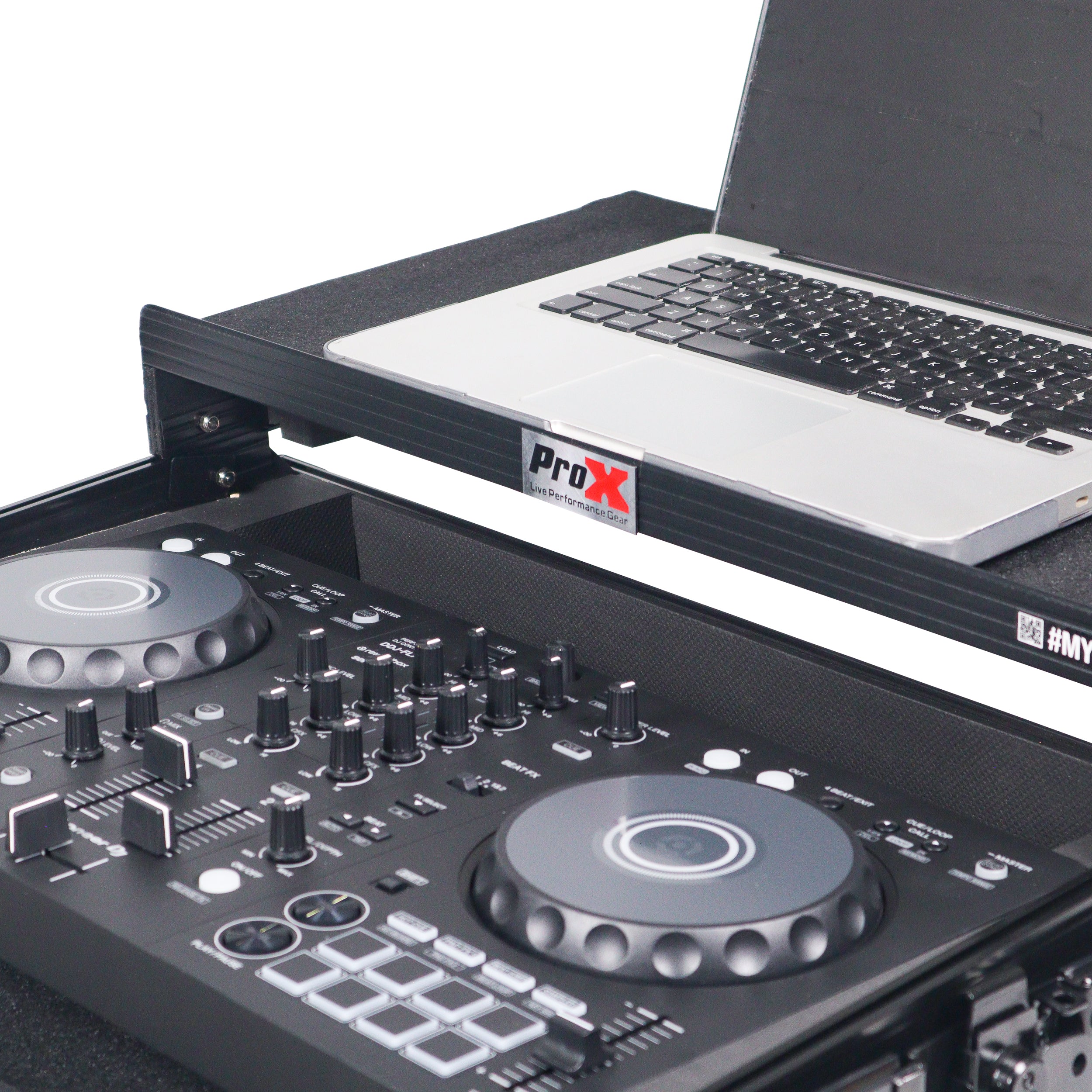 ATA Flight Road Case For Pioneer DDJ-FLX4 DDJ-SB3 DDJ-400 DJ Controller with Laptop Shelf - Black Finish