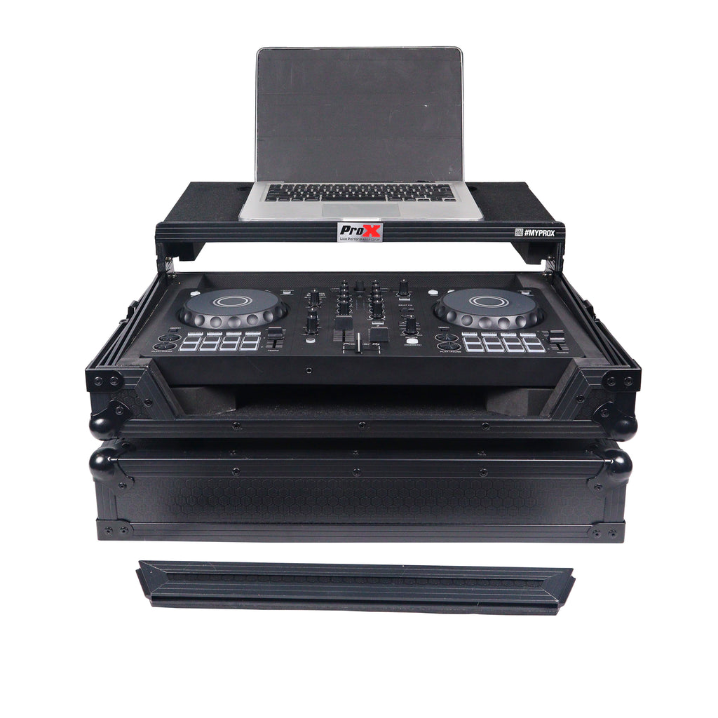 ATA Flight Road Case For Pioneer DDJ-FLX4 DDJ-SB3 DDJ-400 DJ Controller with Laptop Shelf - Black Finish