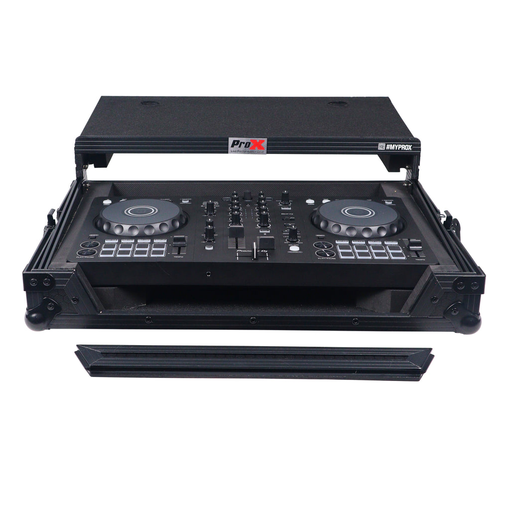 ATA Flight Road Case For Pioneer DDJ-FLX4 DDJ-SB3 DDJ-400 DJ Controller with Laptop Shelf - Black Finish