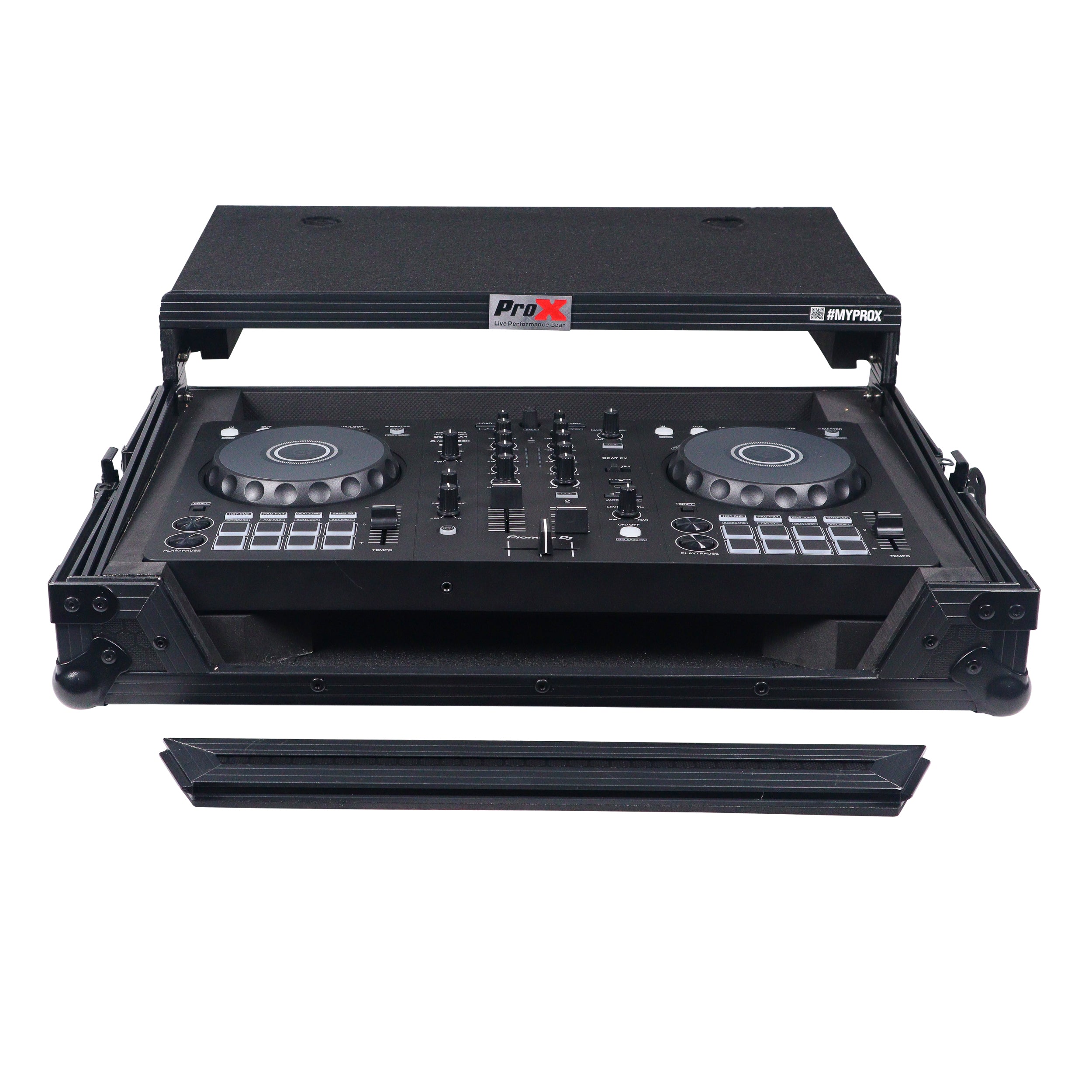 ATA Flight Road Case For Pioneer DDJ-FLX4 DDJ-SB3 DDJ-400 DJ Controller with Laptop Shelf - Black Finish