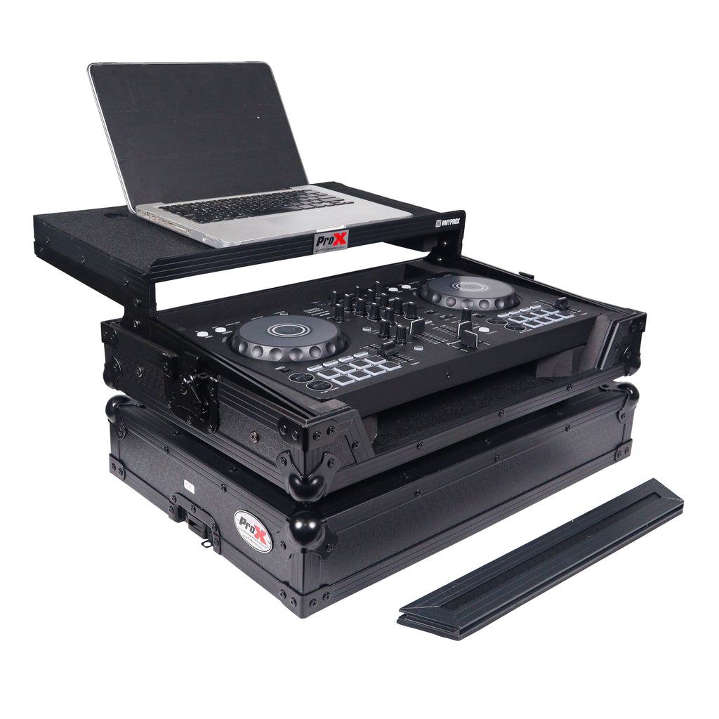 ATA Flight Road Case For Pioneer DDJ-FLX4 DDJ-SB3 DDJ-400 DJ Controller with Laptop Shelf - Black Finish