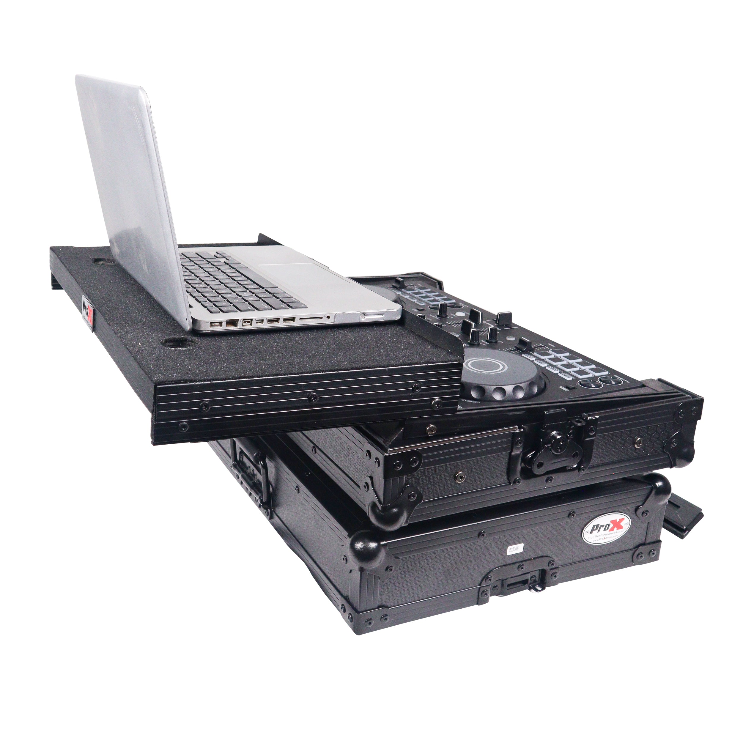 ATA Flight Road Case For Pioneer DDJ-FLX4 DDJ-SB3 DDJ-400 DJ Controller with Laptop Shelf - Black Finish