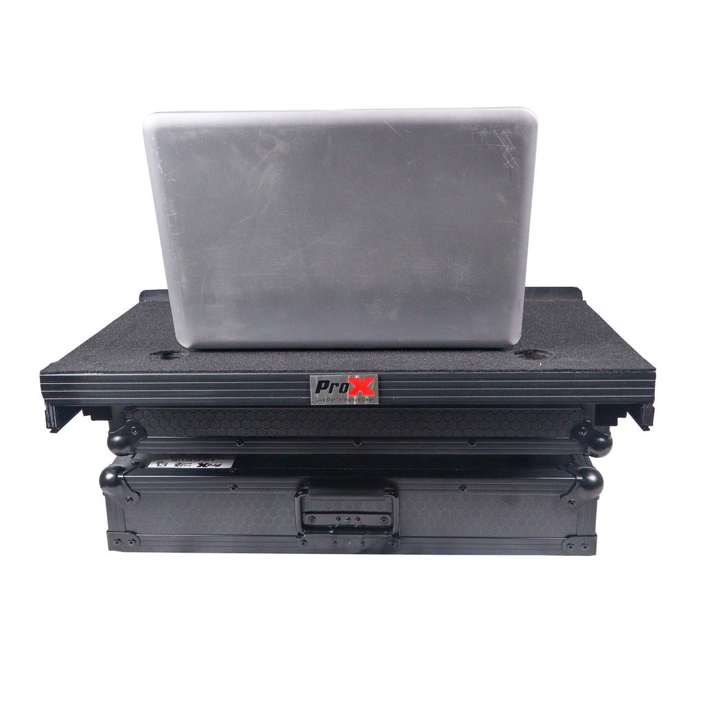 ATA Flight Road Case For Pioneer DDJ-FLX4 DDJ-SB3 DDJ-400 DJ Controller with Laptop Shelf - Black Finish