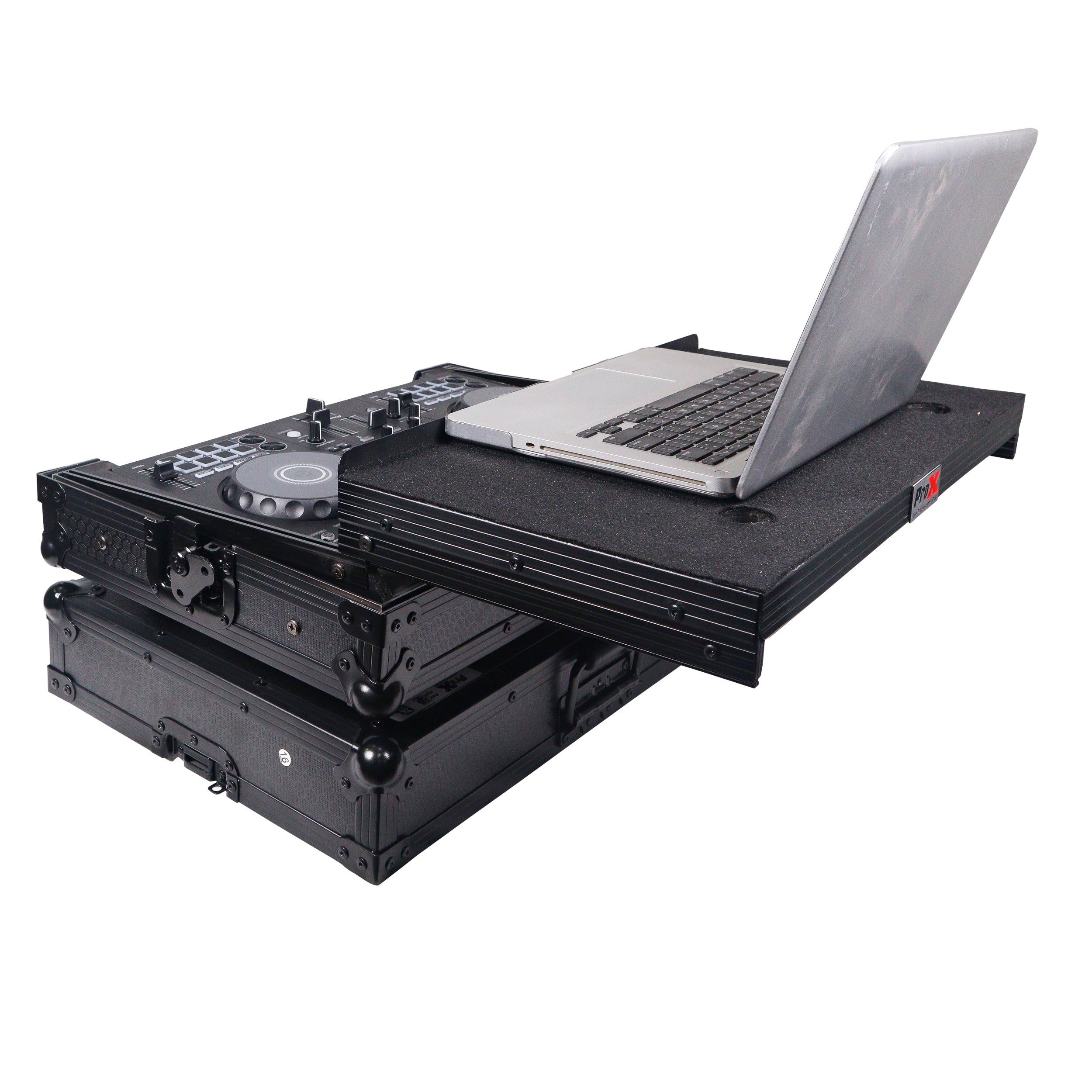 ATA Flight Road Case For Pioneer DDJ-FLX4 DDJ-SB3 DDJ-400 DJ Controller with Laptop Shelf - Black Finish