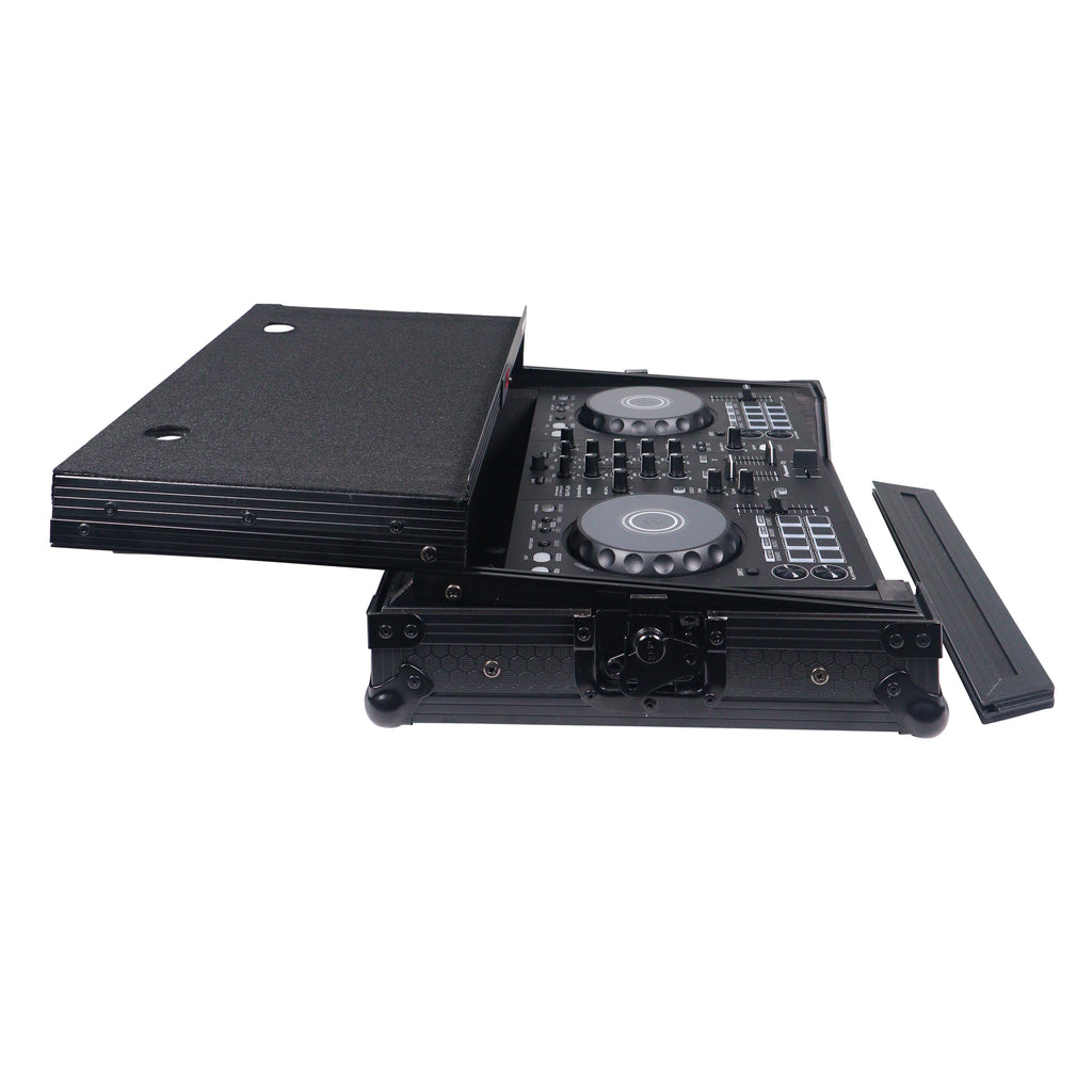 ATA Flight Road Case For Pioneer DDJ-FLX4 DDJ-SB3 DDJ-400 DJ Controller with Laptop Shelf - Black Finish