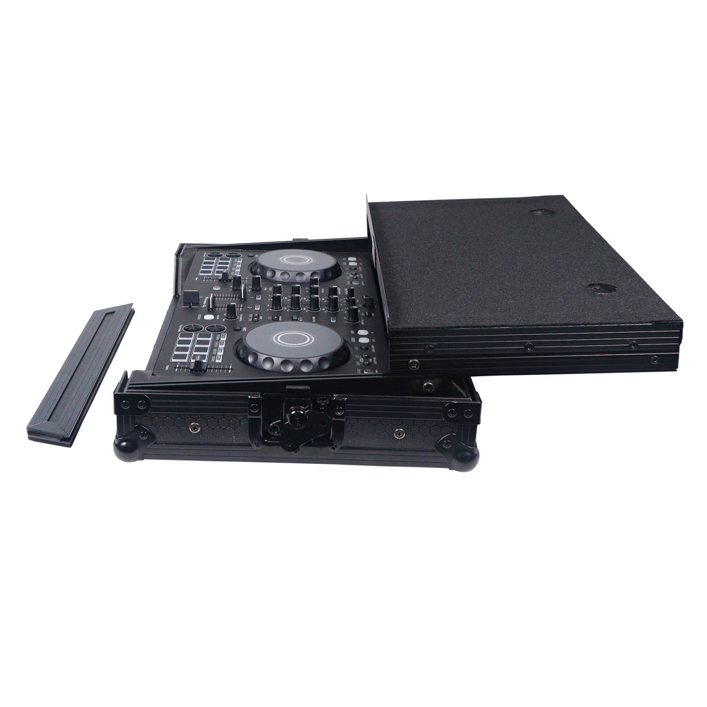 ATA Flight Road Case For Pioneer DDJ-FLX4 DDJ-SB3 DDJ-400 DJ Controller with Laptop Shelf - Black Finish