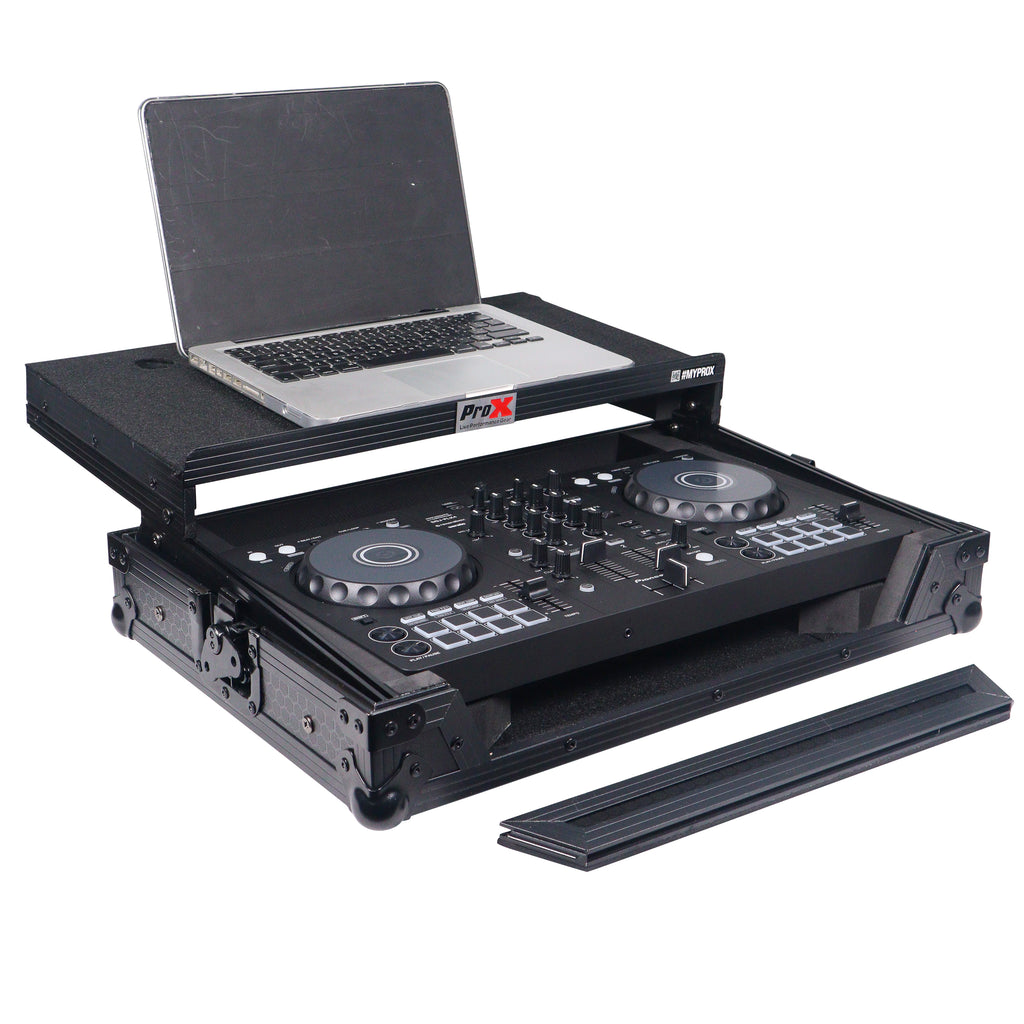 ATA Flight Road Case For Pioneer DDJ-FLX4 DDJ-SB3 DDJ-400 DJ Controller with Laptop Shelf - Black Finish