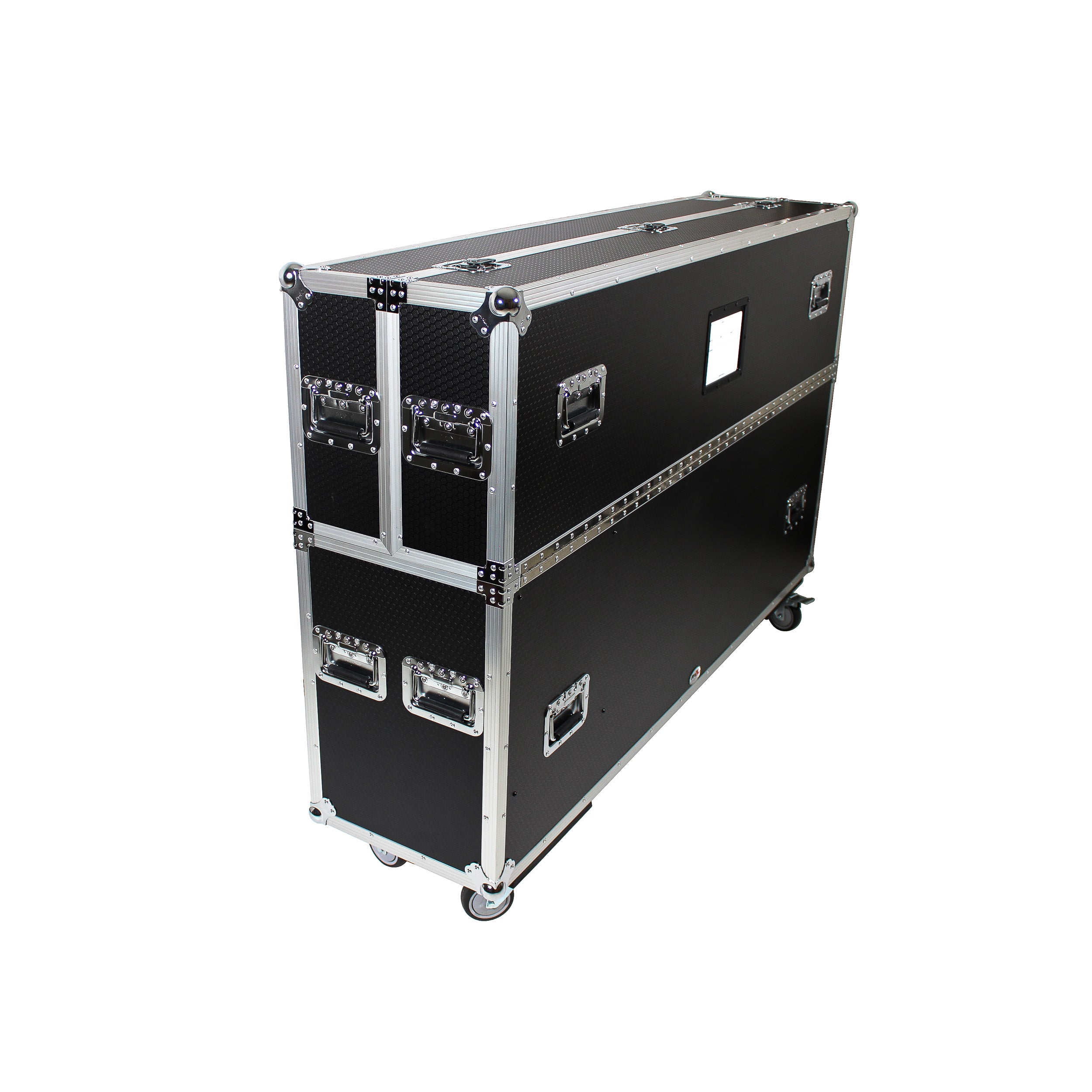 Universal Case For Flat Panel Monitor LED-LCD-Plasma TV Dual 70" to 85" Adjustable Flight Case W-4" Casters