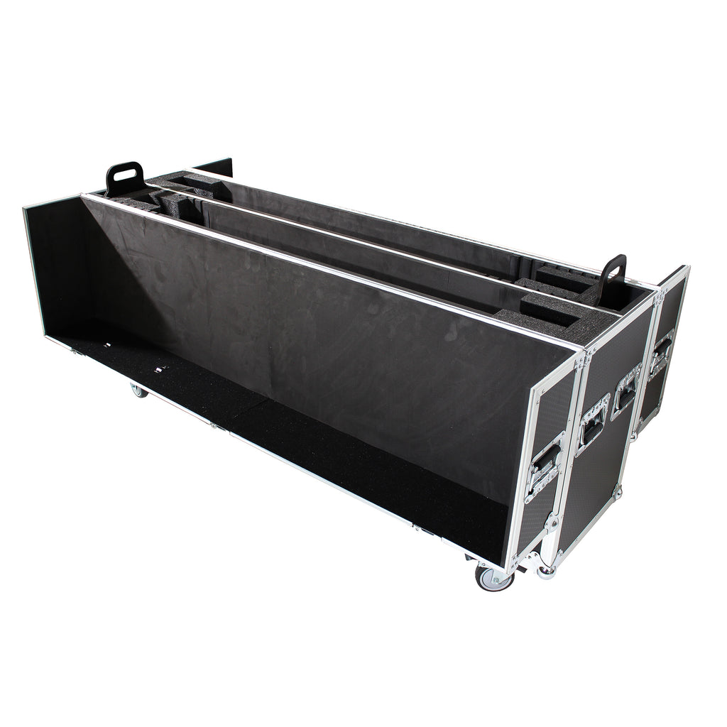 Universal Case For Flat Panel Monitor LED-LCD-Plasma TV Dual 70" to 85" Adjustable Flight Case W-4" Casters