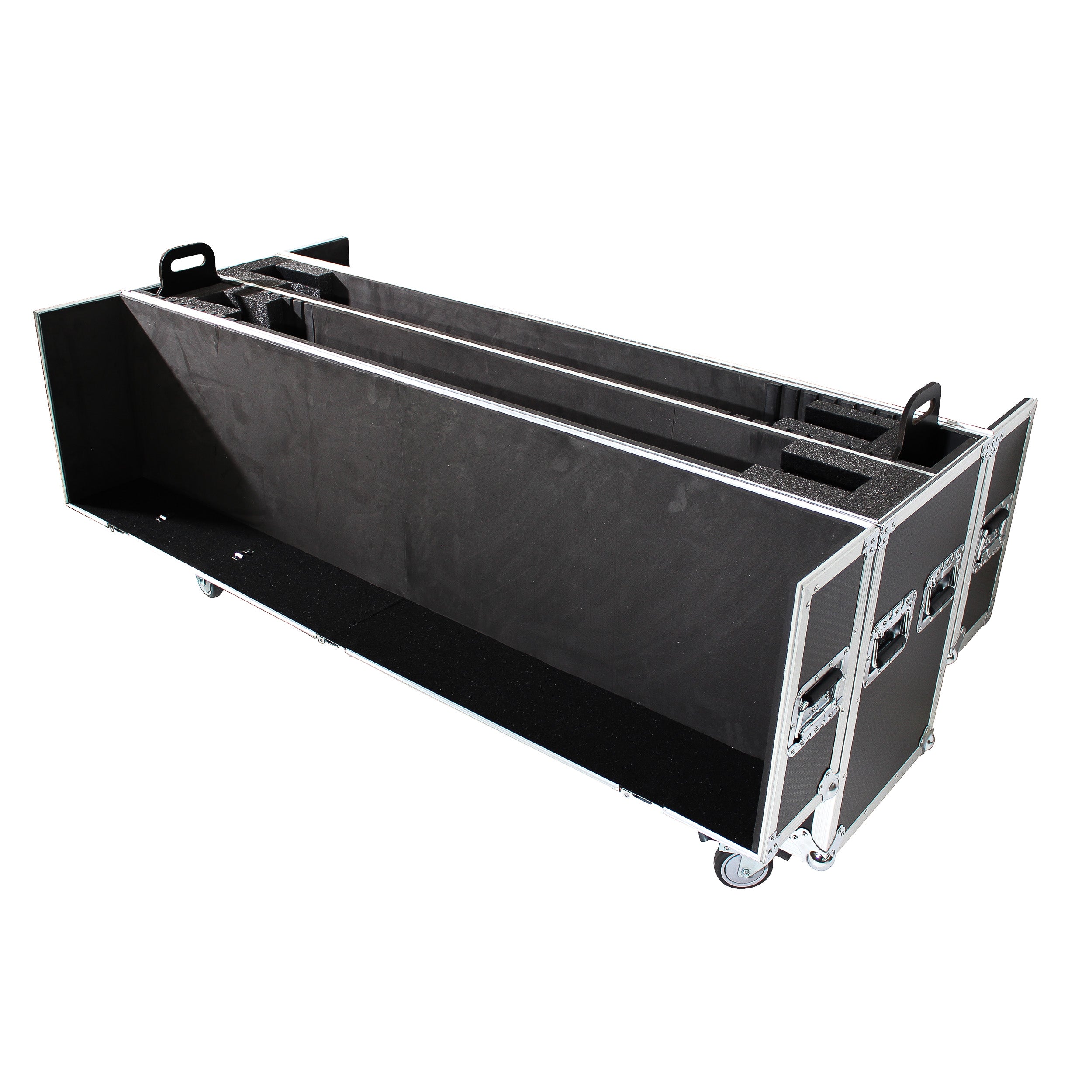 Universal Case For Flat Panel Monitor LED-LCD-Plasma TV Dual 70" to 85" Adjustable Flight Case W-4" Casters