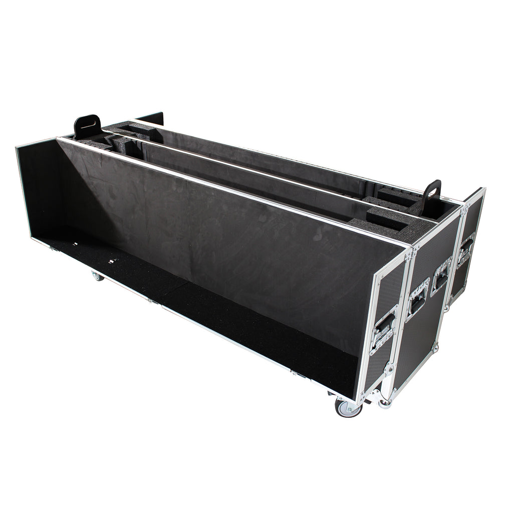 Universal Case For Flat Panel Monitor LED-LCD-Plasma TV Dual 70" to 85" Adjustable Flight Case W-4" Casters