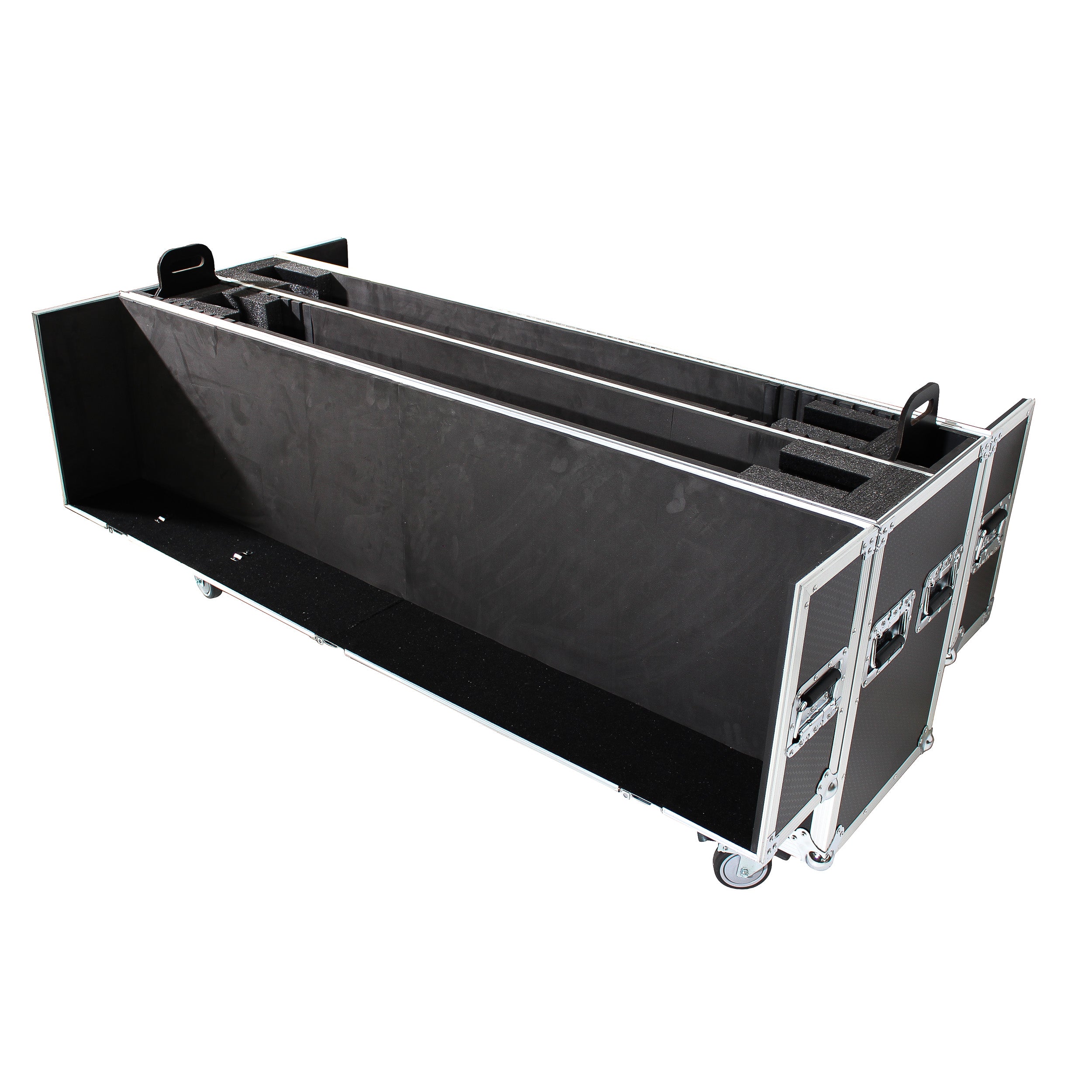 Universal Case For Flat Panel Monitor LED-LCD-Plasma TV Dual 70" to 85" Adjustable Flight Case W-4" Casters