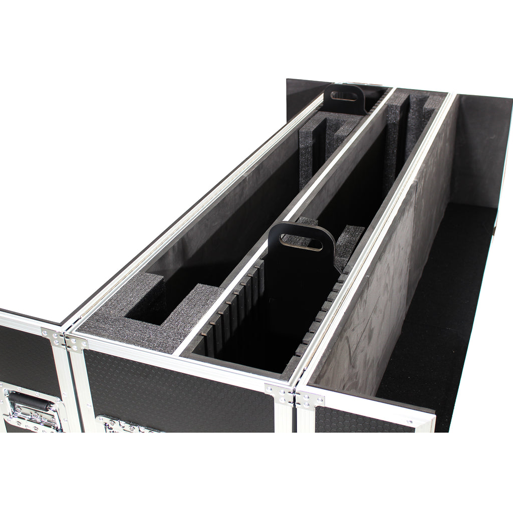 Universal Case For Flat Panel Monitor LED-LCD-Plasma TV Dual 70" to 85" Adjustable Flight Case W-4" Casters