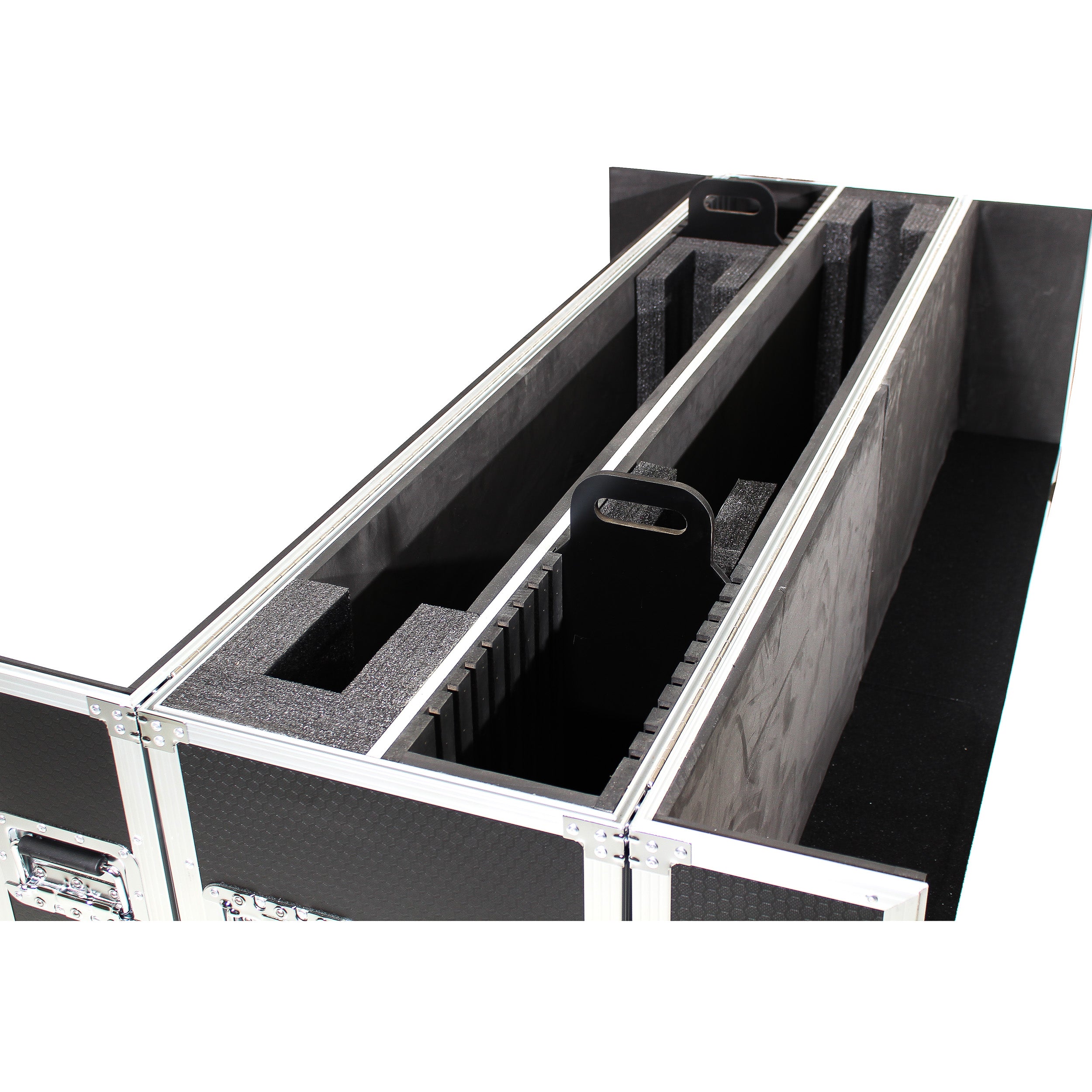 Universal Case For Flat Panel Monitor LED-LCD-Plasma TV Dual 70" to 85" Adjustable Flight Case W-4" Casters