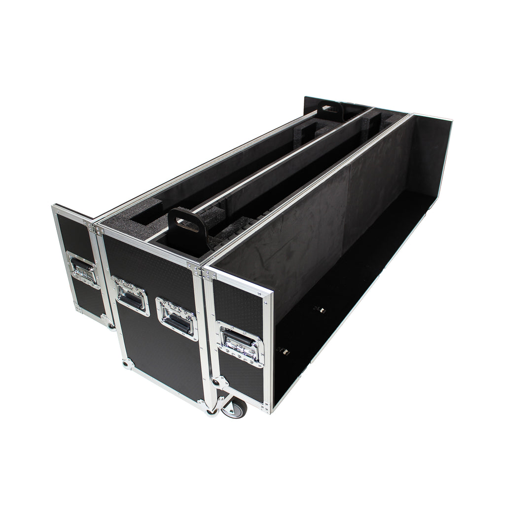 Universal Case For Flat Panel Monitor LED-LCD-Plasma TV Dual 70" to 85" Adjustable Flight Case W-4" Casters