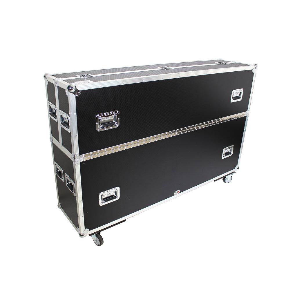 Universal Case For Flat Panel Monitor LED-LCD-Plasma TV Dual 70" to 85" Adjustable Flight Case W-4" Casters