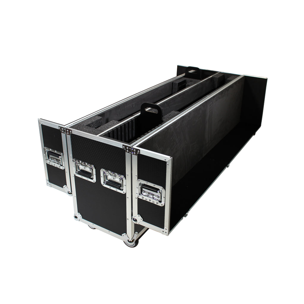 Universal Case For Flat Panel Monitor LED-LCD-Plasma TV Dual 70" to 85" Adjustable Flight Case W-4" Casters